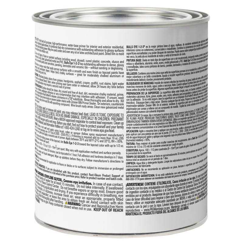 Zinsser Bulls Eye 1-2-3 Primer - MT - Mrs Treak