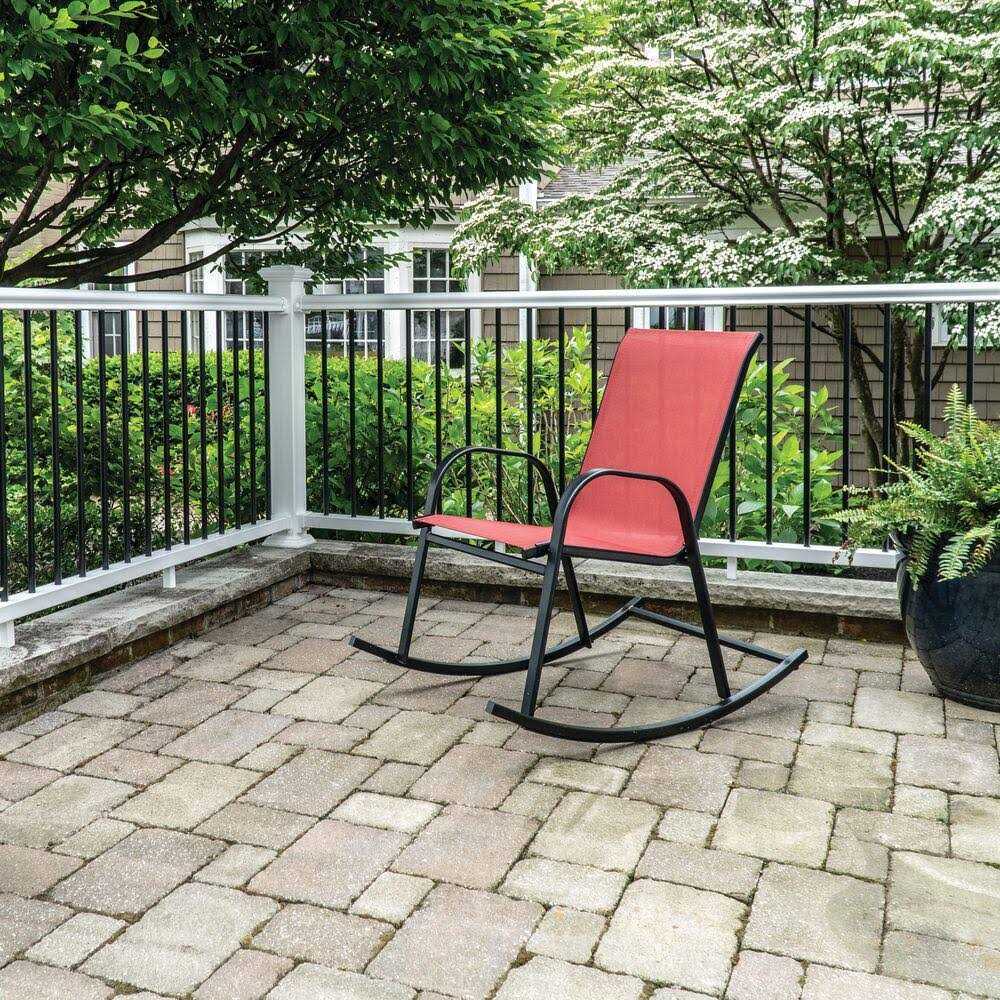 Veranda Traditional 36 in. White PolyComposite Rail Kit with Black Metal Balusters - MT - Mrs Treak