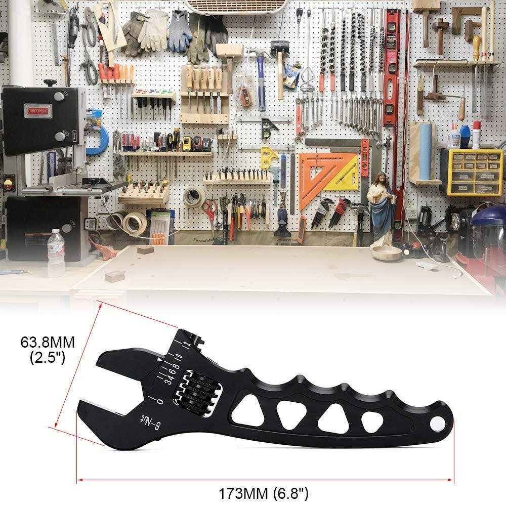 PTNHZ Adjustable Lightweight Aluminum AN3-AN12 Wrench hose Fitting tool spanner - MT - Mrs Treak