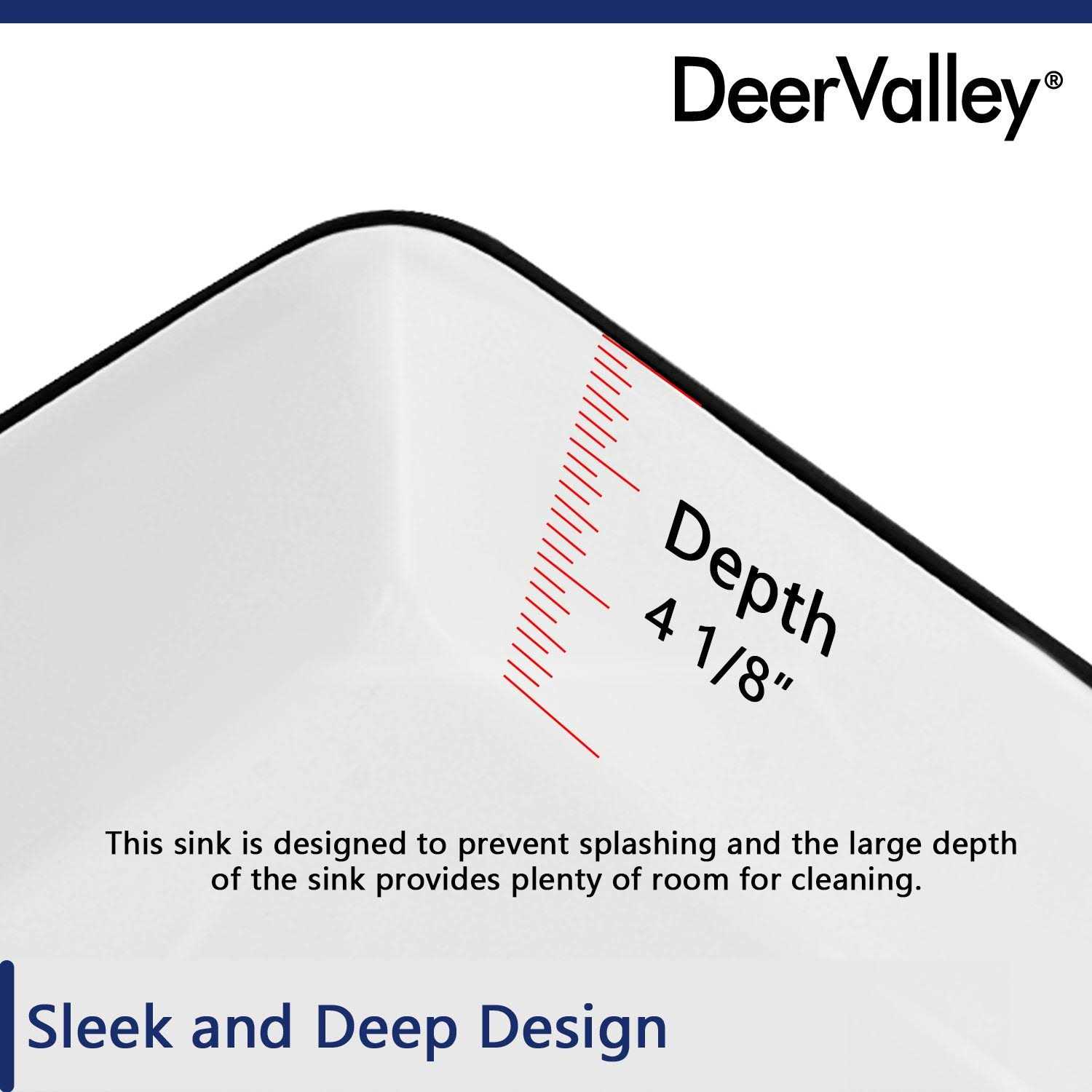 DeerValley DV-1U307 Ursa 16 X 14 Rectangular Vitreous China Undermount Bathroom Sink with Overflow Hole - MT - Mrs Treak