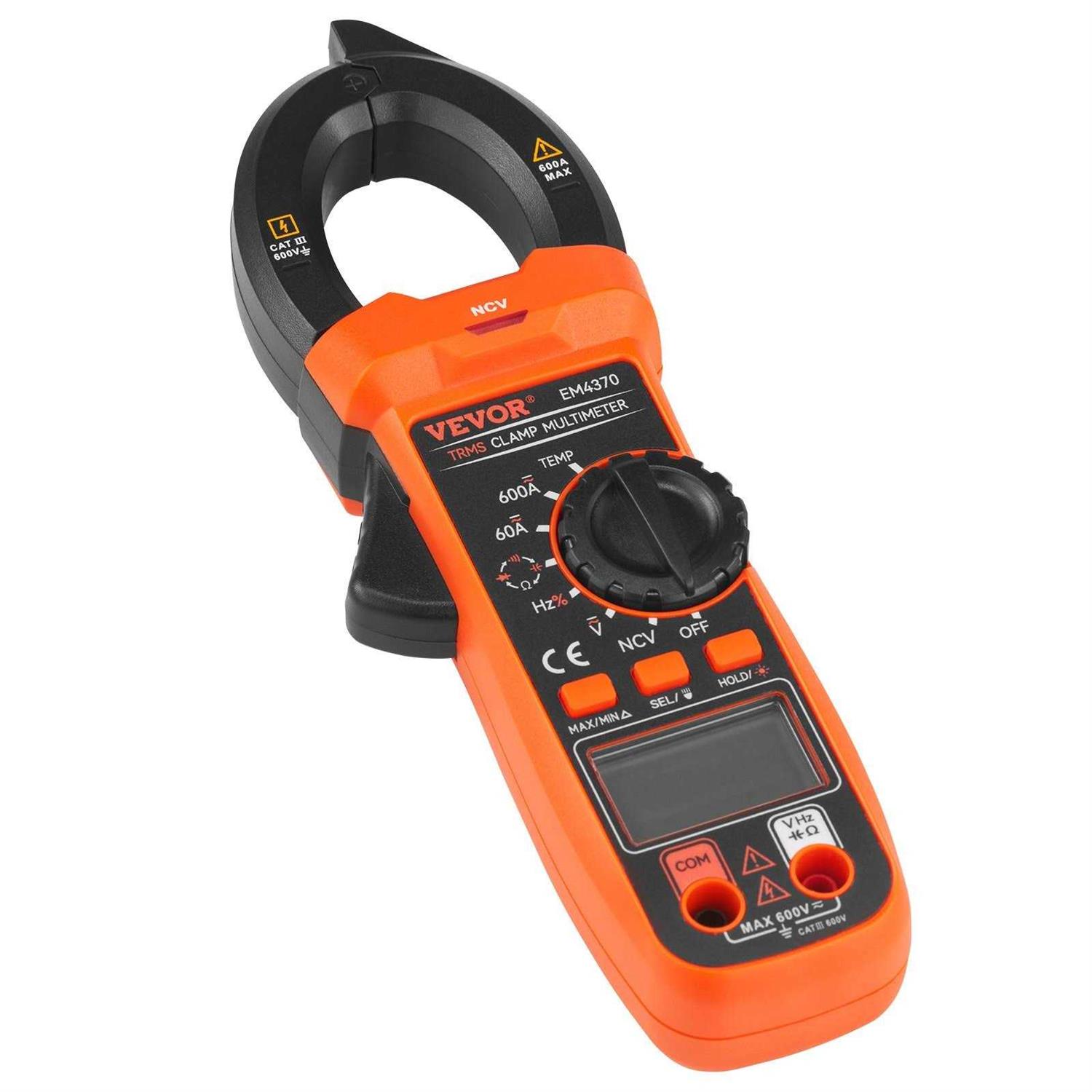 VEVOR Digital Clamp Meter Multimeter True RMS AC DC Volt Amp NCV Measurement - MT - Mrs Treak