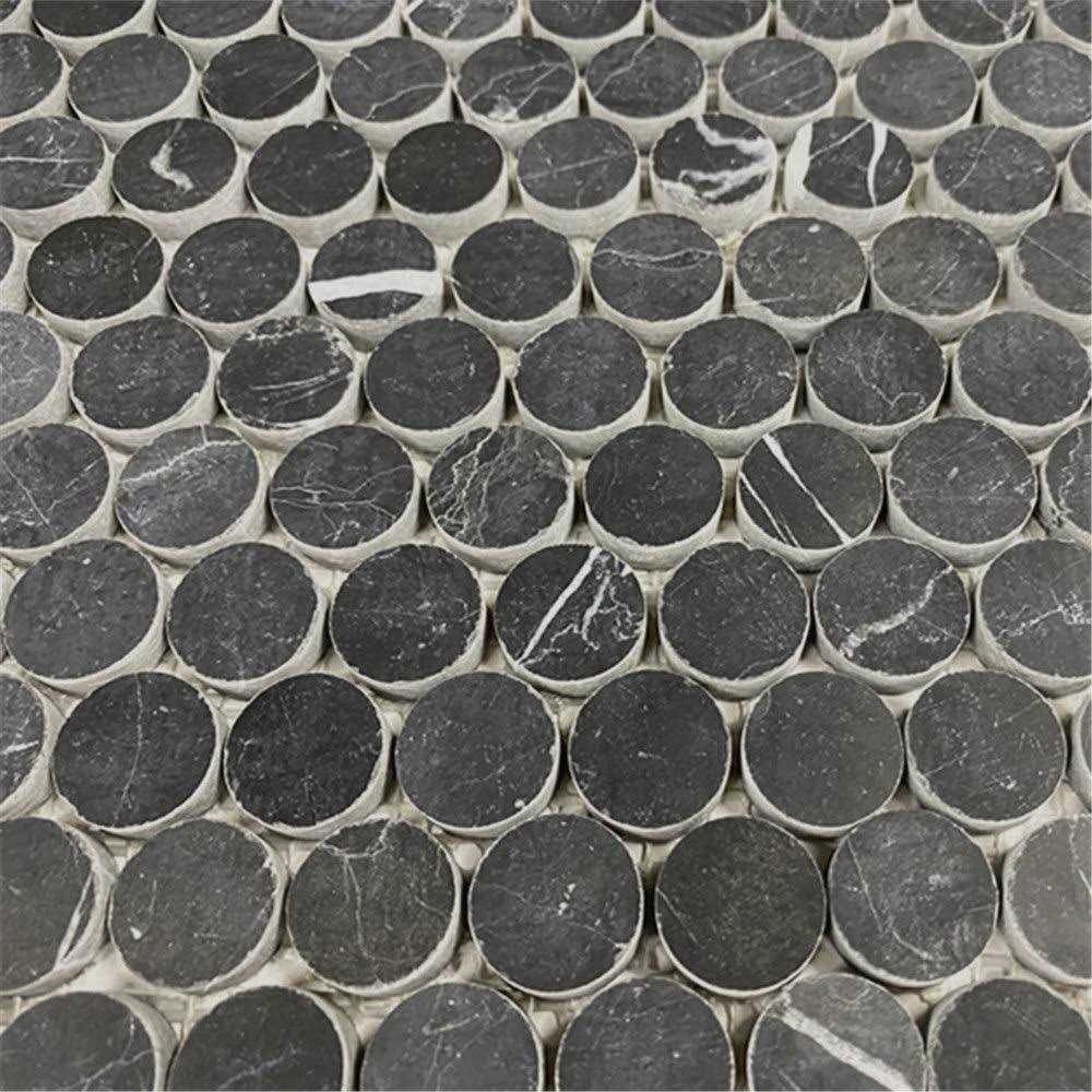 Marble Online Penny Bardiglio Gray Marble Mosaic Tile - MT - Mrs Treak