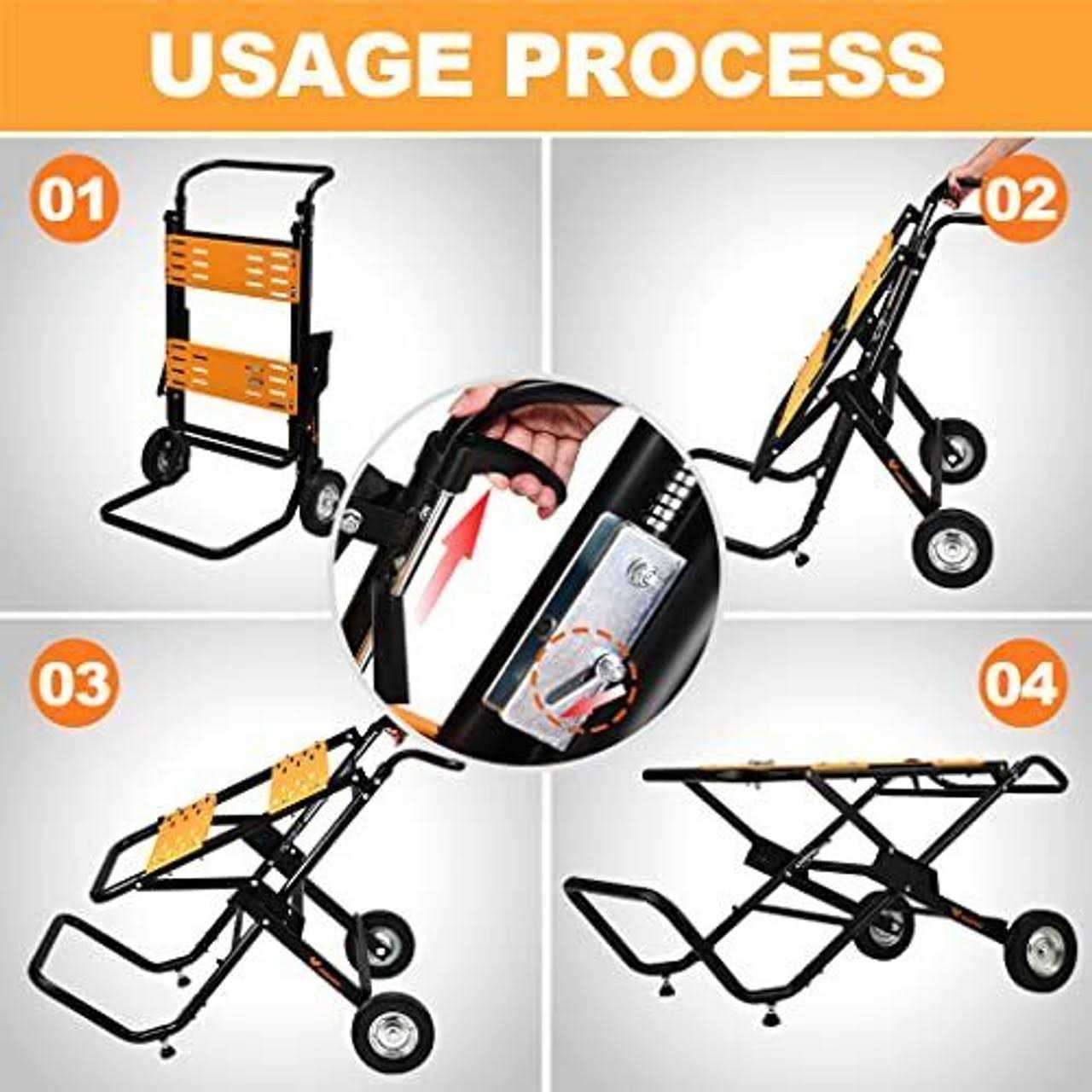 WORKESS 4 in 1 Roller Stand Stable 440 Lbs Load Capacity with Saw Horses - MT - Mrs Treak