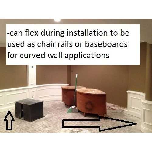 Flex Trim HD 105 11/16 in. x 11/16 in. x 144 in. Polyurethane Flexible Quarter-Round MOULDING - MT - Mrs Treak