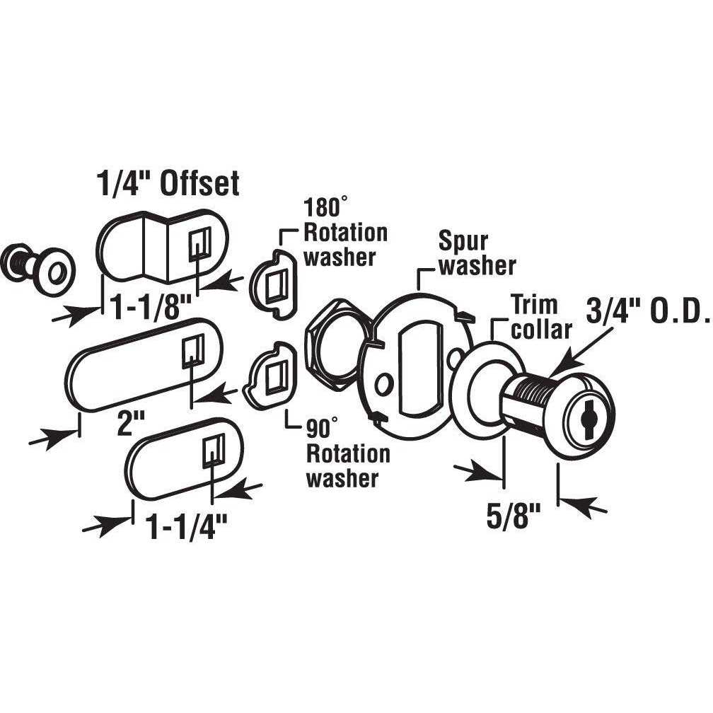Prime-Line Drawer and Cabinet Lock - MT - Mrs Treak