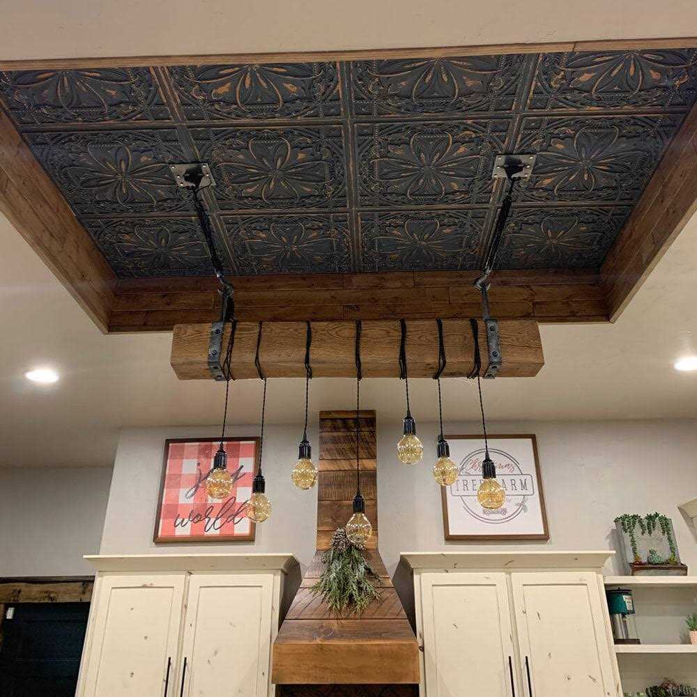 From Plain To Beautiful In Hours Da Vinci 2 ft. x 2 ft. PVC Lay-in Ceiling Tile in Antique Gold - MT - Mrs Treak