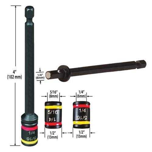 Malco MSHCST 2 in. Reversible SawTooth Hex Driver 1/4 in. and 5/16 - MT - Mrs Treak