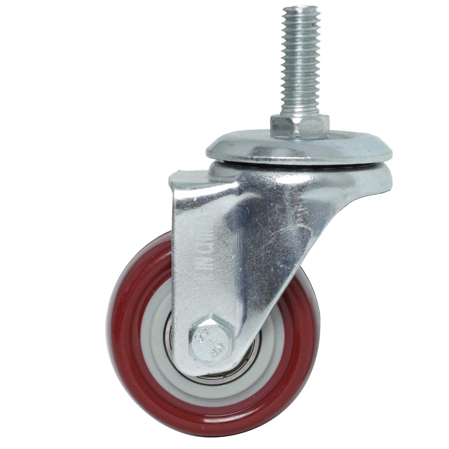 Finnhomy Swivel Caster Wheels 2 Inch Heavy Duty Threaded Stem Casters 1 Set of 4 Premium Polyurethane Wheels PU Load Bearing 800 - MT - Mrs Treak