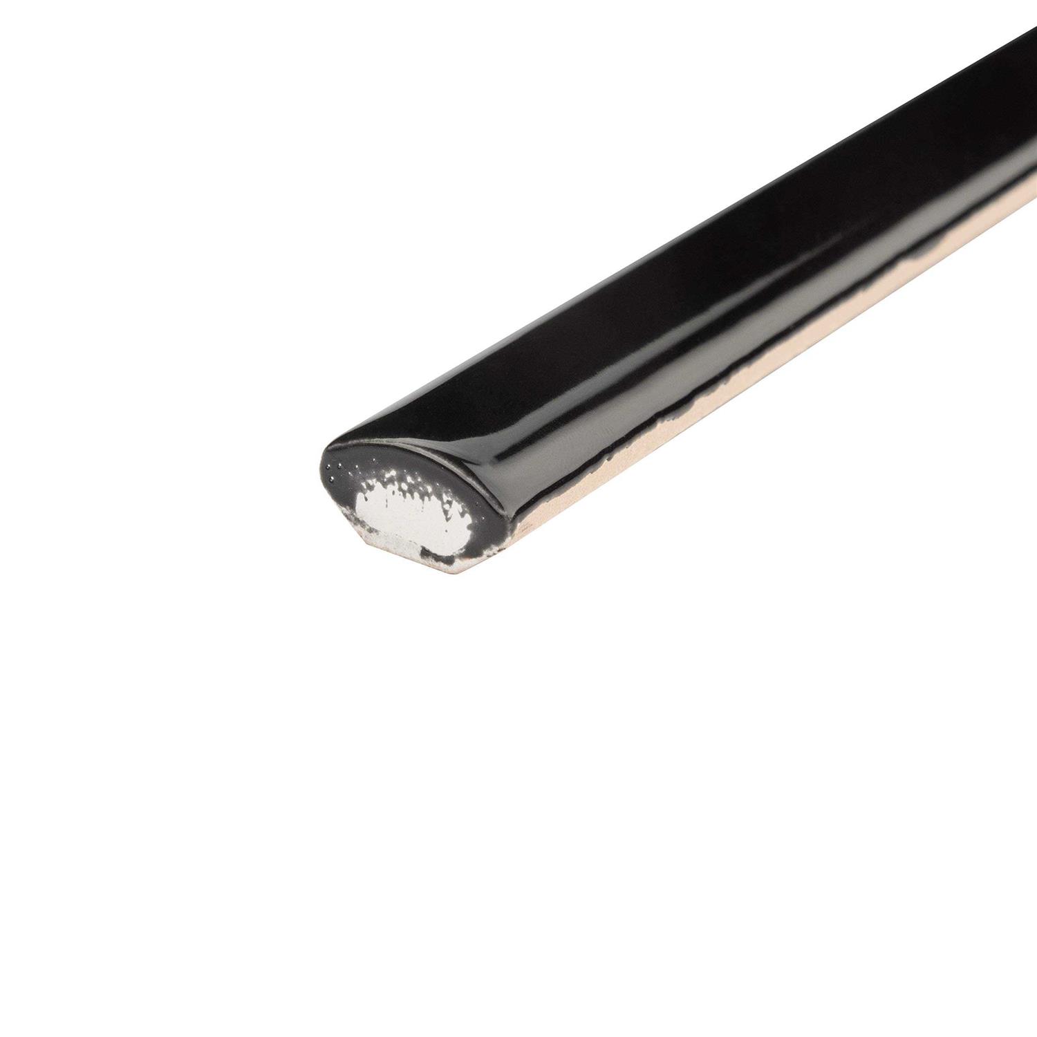 Merola Tile Chester Demi-Bullnose 1/2 in. x 12 in. Glossy Ceramic Wall Tile Trim - MT - Mrs Treak