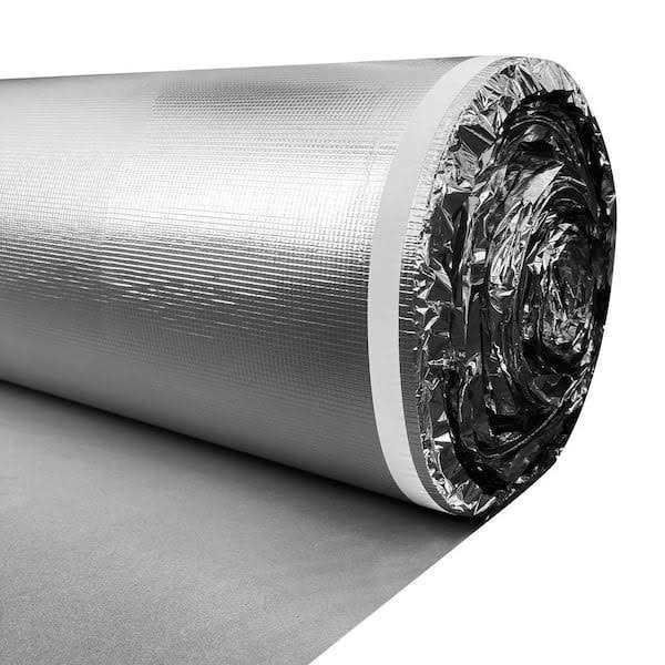 Dekorman Premium Plus T 120 mil Acoustic Underlayment with Silver Foil for Laminate Floor - MT - Mrs Treak