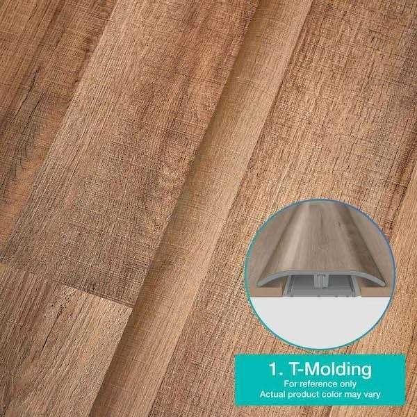 Performance Accessories Pewter 0.75 in. T x 2.37 in. W x 78.7 in. L Laminate 4-in-1 Molding - MT - Mrs Treak