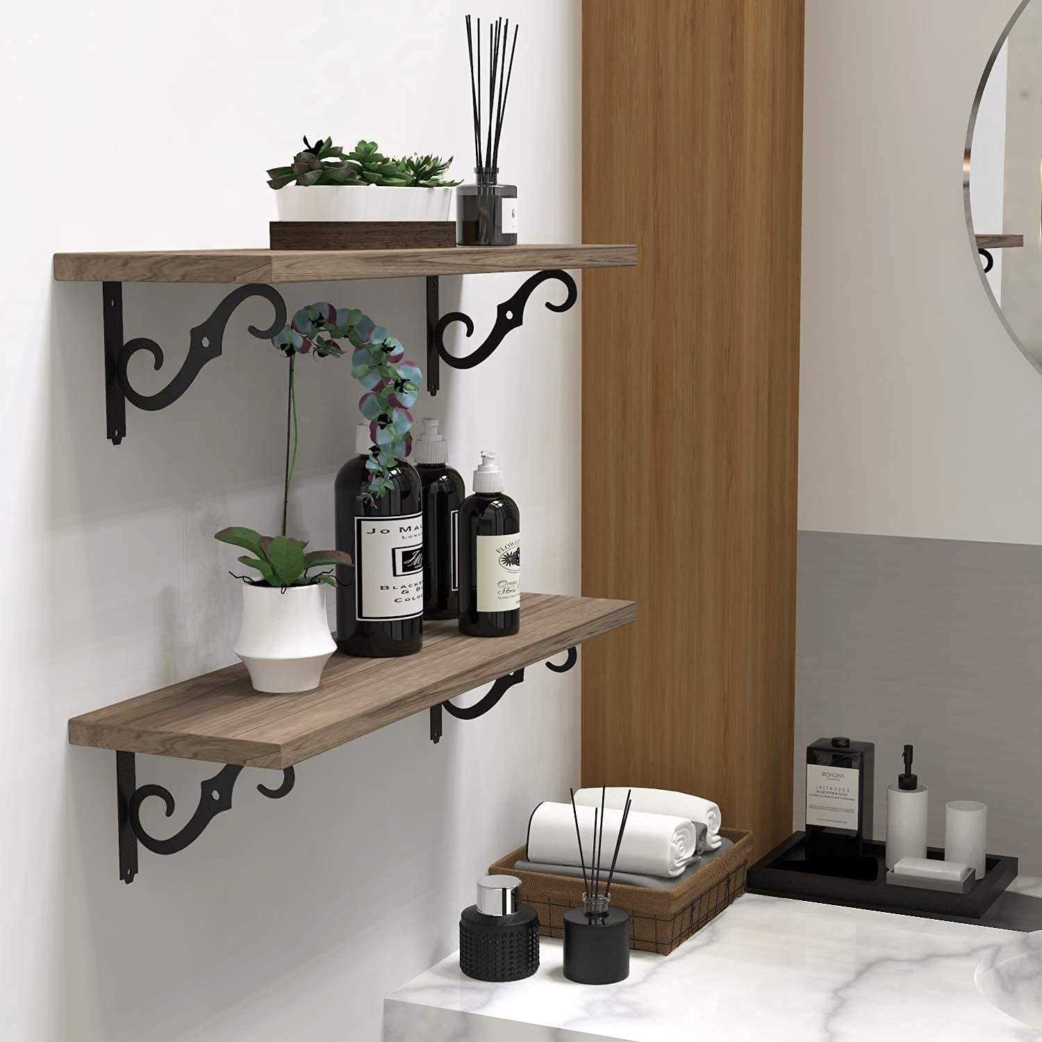 Etechmart Decorative Shelf Brackets 5 Inch Wall Mounted Floating Shelf Bracket for DIY Open Shelving - MT - Mrs Treak