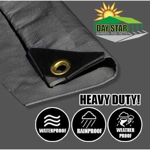 PTM Extra Heavy Duty 12 mil Silver Tarp 3 Ply Coated Reinforced Canopy 6 oz 3 Layer - MT - Mrs Treak