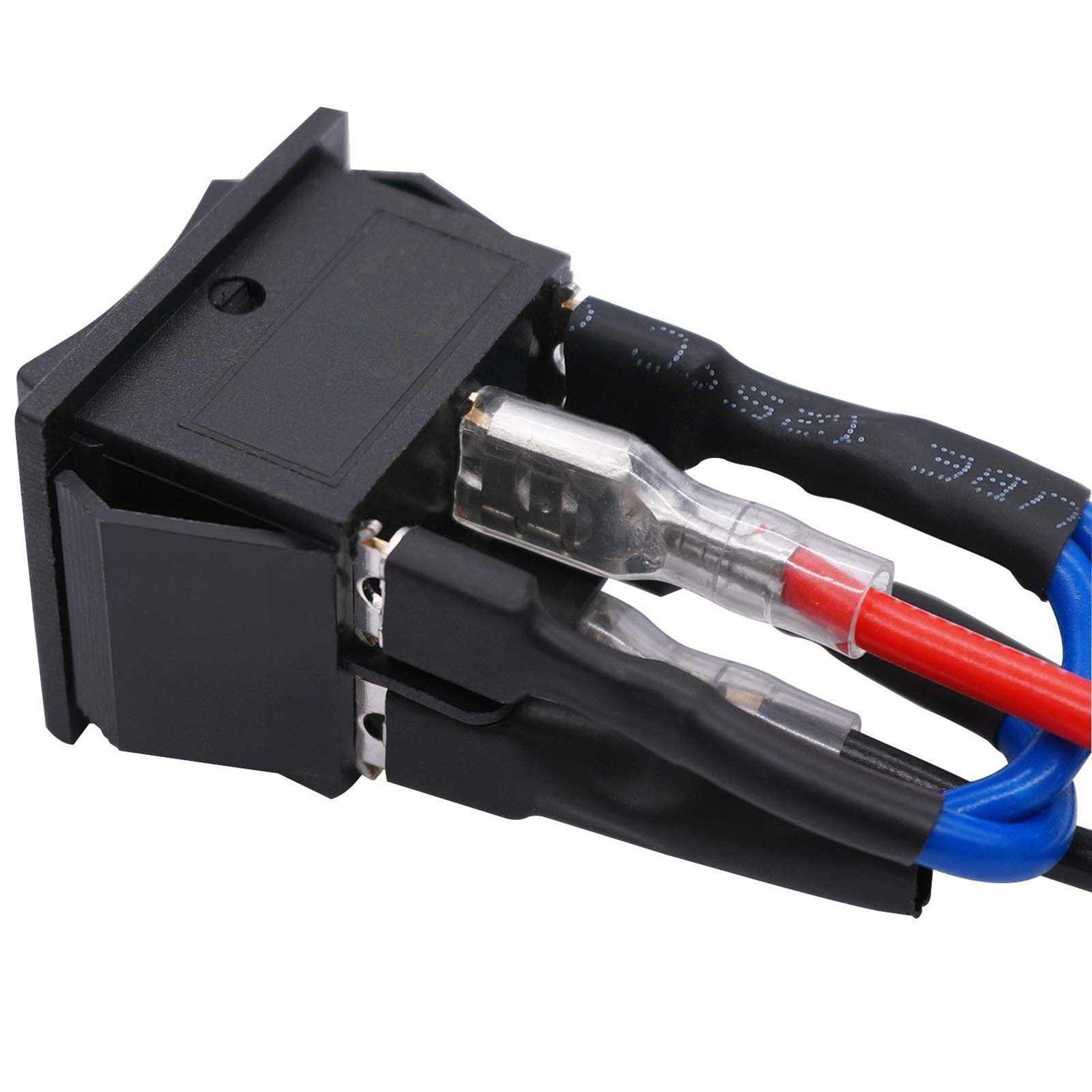 TWTADE 10Pcs Rocker Switch ON/Off SPST 2Pin Latching Toggle Switch Snap Round with Pre-Wired 6A/250V 10A/125V AC for Boat,Car etc.KCD1-X-Y - MT - Mrs Treak