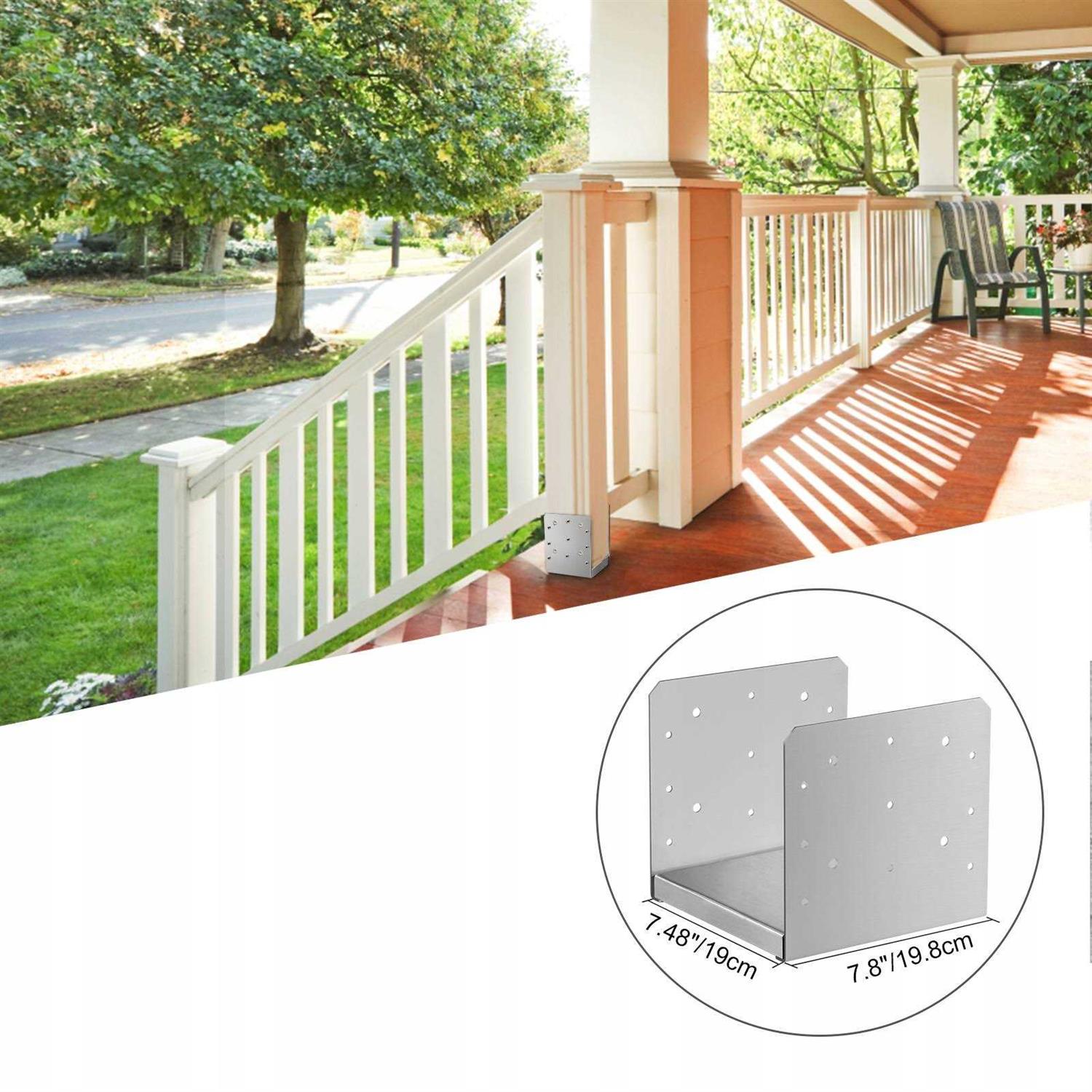 VEVOR Stair Handrail Railing, 3 ft, 3 Steps Handrails for Outdoor, Carbon Steel and Metal Hand Rail with Installation Kit - MT - Mrs Treak