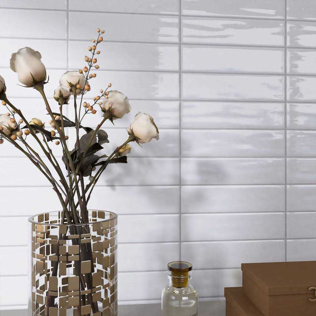 MOLOVO Zarati 2.95 in. x 11.81 in. Polished Ceramic Wall Tile - MT - Mrs Treak