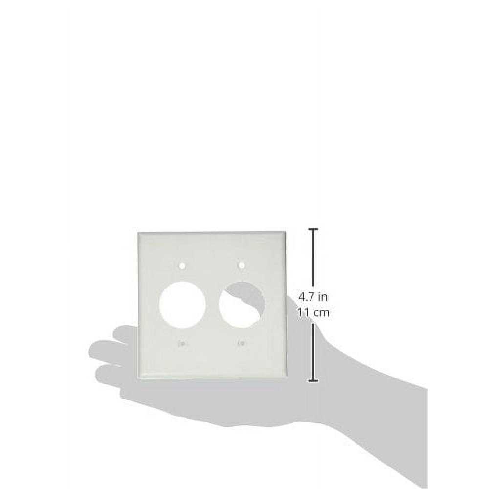 Leviton 88046 2-Gang 1-Duplex 1-Single 1.406-Inch Diameter - MT - Mrs Treak