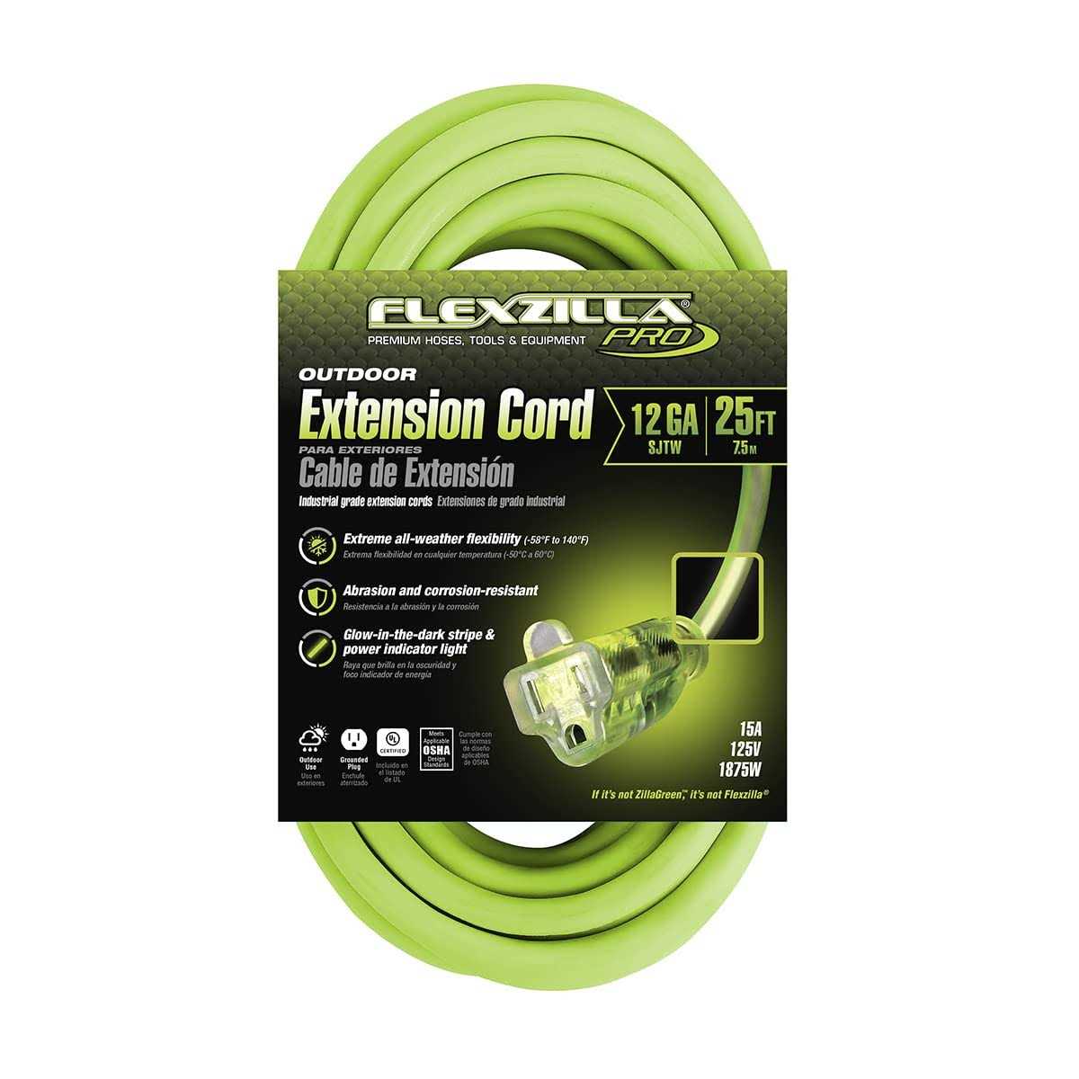 Flexzilla Pro Extension Cord 14/3 AWG SJTW FZ512730 - MT - Mrs Treak