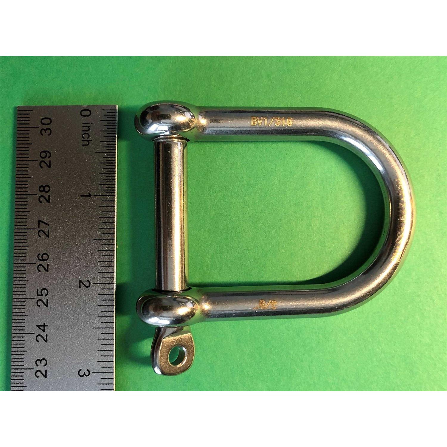 US Stainless Stainless Steel 316 D Shackle Marine Grade - MT - Mrs Treak