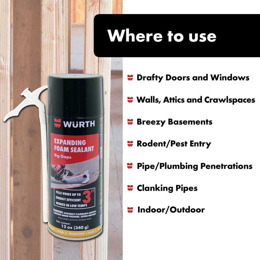 Wurth Expanding Foam Sealant - MT - Mrs Treak