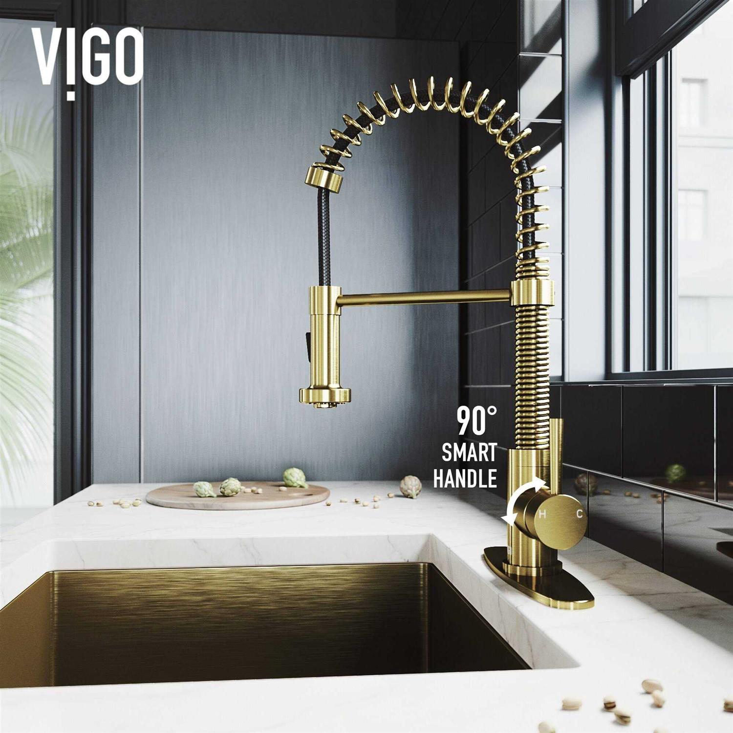 VIGO Edison Matte Black Single Handle Pull-Down Kitchen Faucet VG02001MB - MT - Mrs Treak