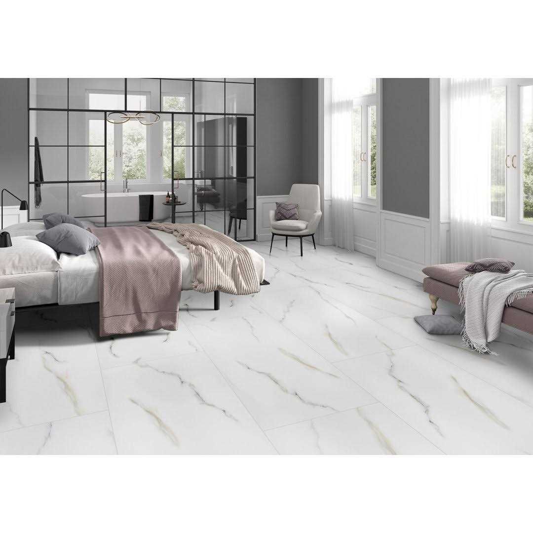 MSI Aria Bianco 24 in. Polished Porcelain Floor and Wall Tile - MT - Mrs Treak