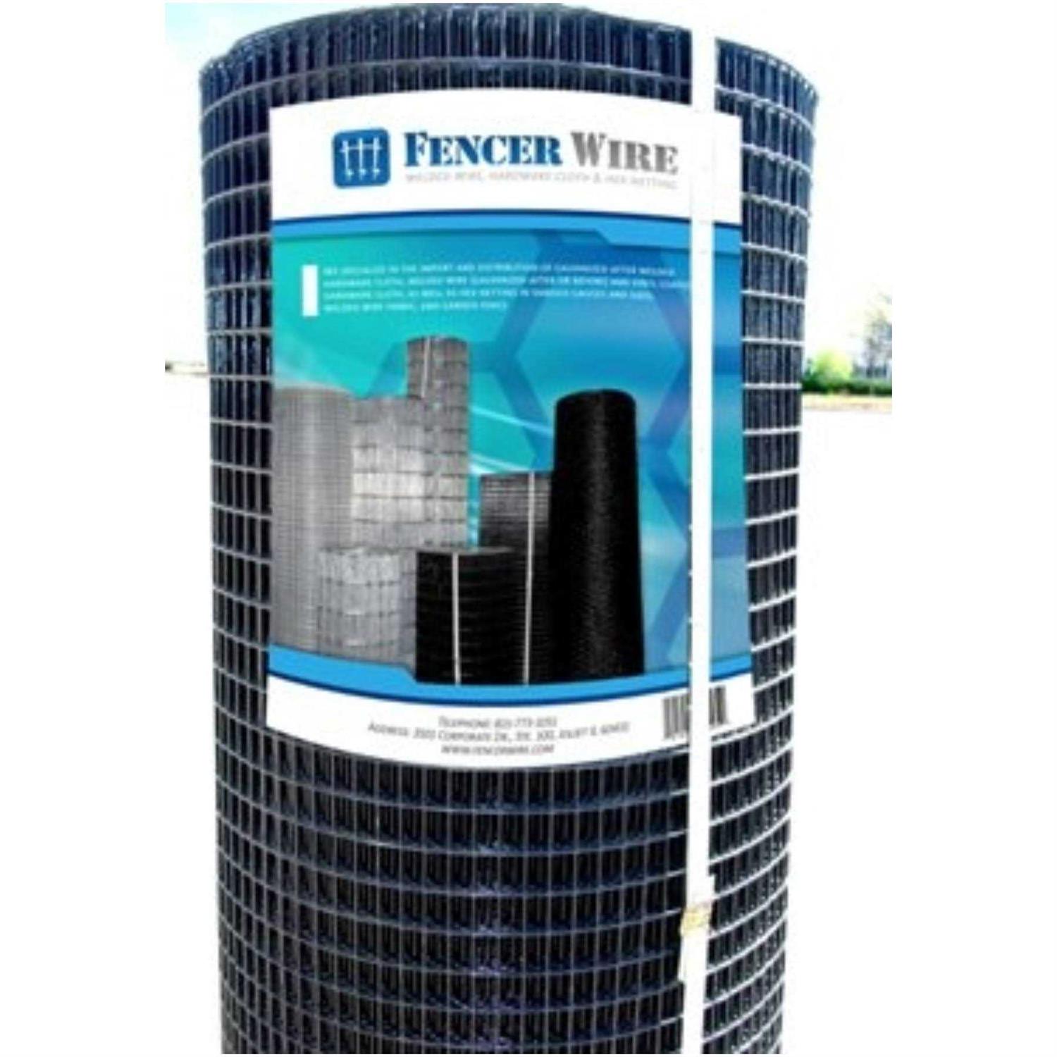 Fencer Wire 16 Gauge Black Vinyl Coated Welded Wire Mesh Size by 1 inch - MT - Mrs Treak