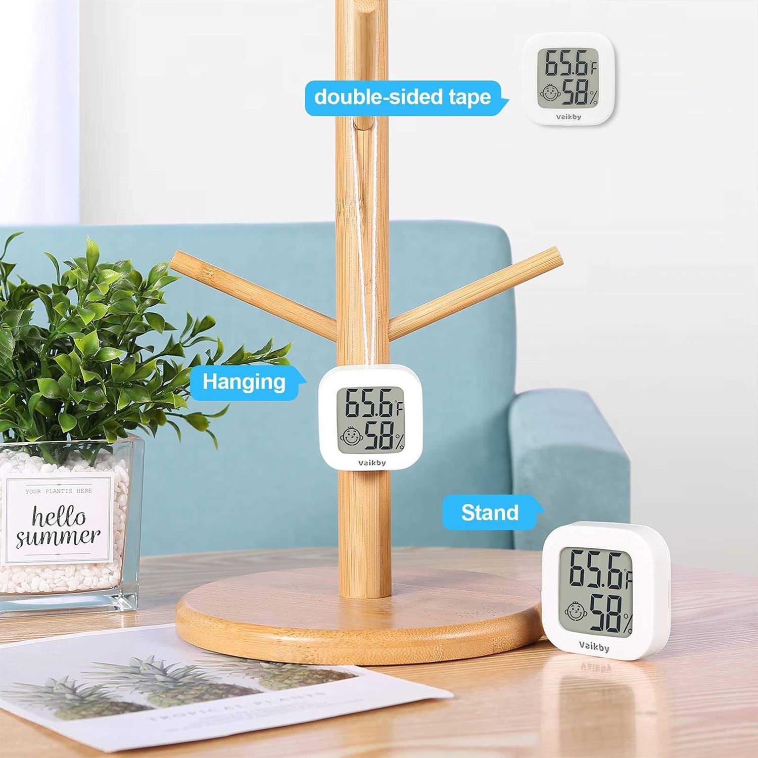 Vaikby Indoor Thermometer 2Pack, Humidity Gauge Meter Digital Hygrometer Room Thermometer for Home, Hight Accurate Temperature and Humidity Monitor - MT - Mrs Treak