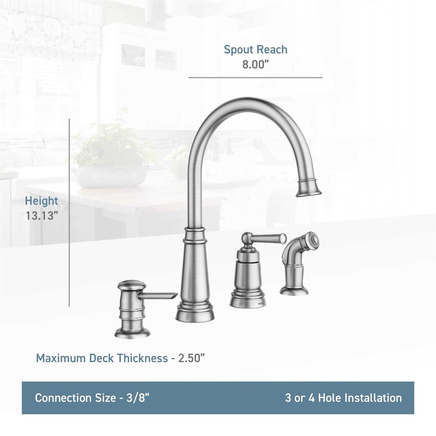 Moen 84760BL Genta Single Hole Single-Handle Bathroom Faucet in Matte Black - MT - Mrs Treak