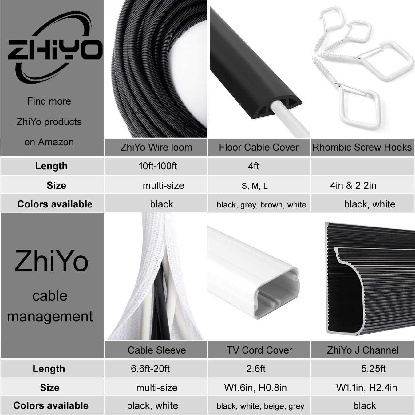 ZhiYo 20FT Wire Loom Split Tubing Auto Wire Conduit Flexible Cover - MT - Mrs Treak