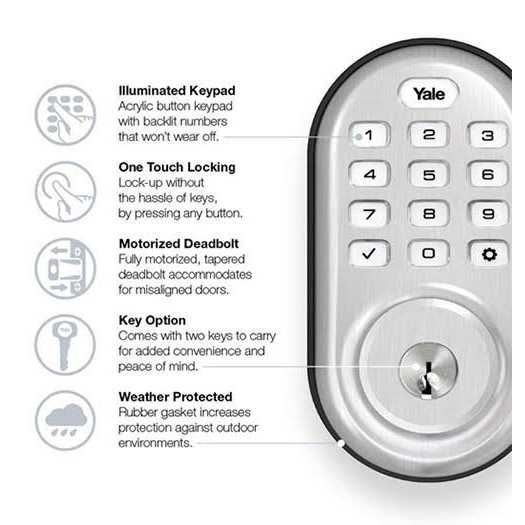 Yale Assure Lock Push Button Deadbolt with Z-Wave YRD216ZW210BP - MT - Mrs Treak
