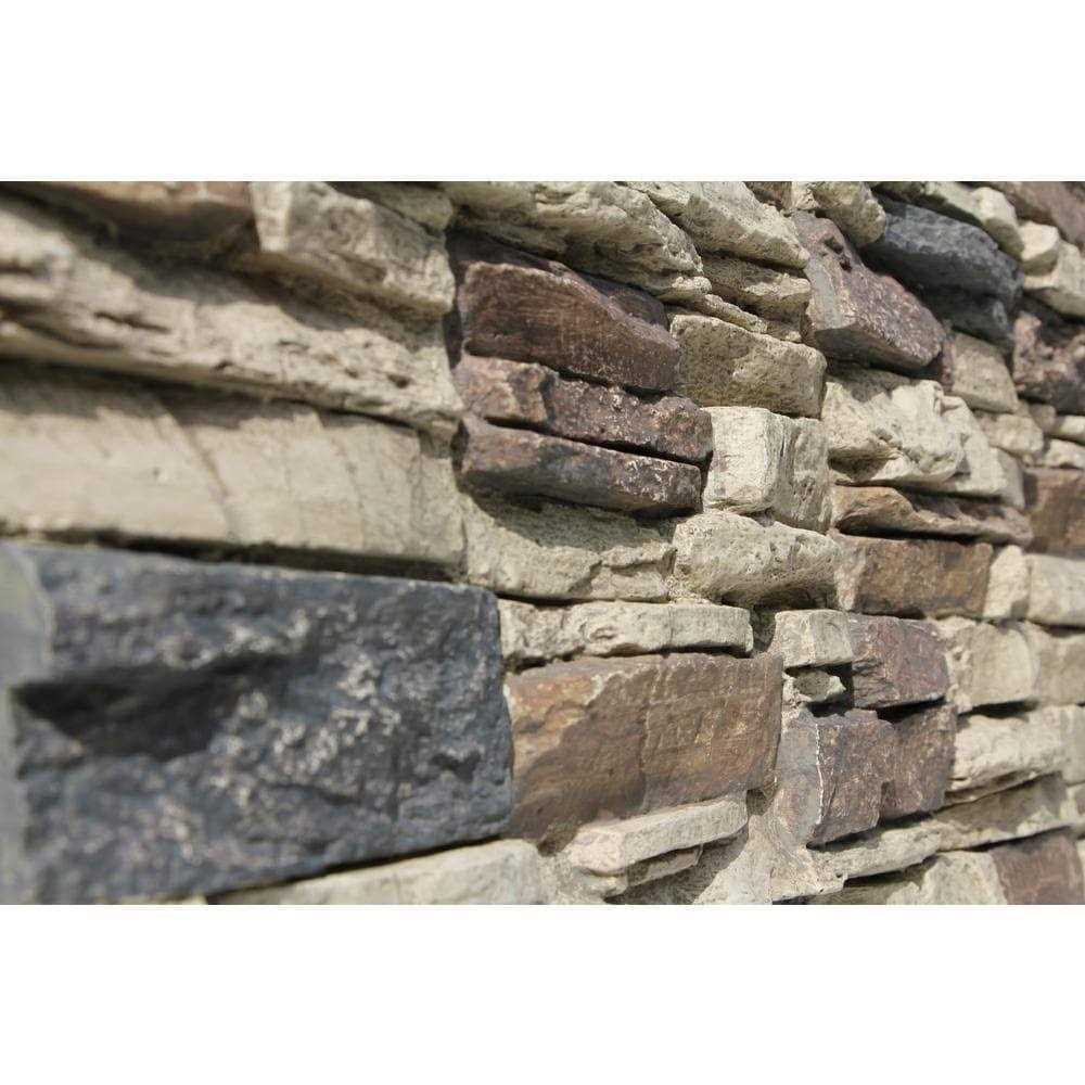 TRITAN BP Ledge Stone 48 in. x 24.25 in. Polyurethane Interlocking Siding Panel - MT - Mrs Treak