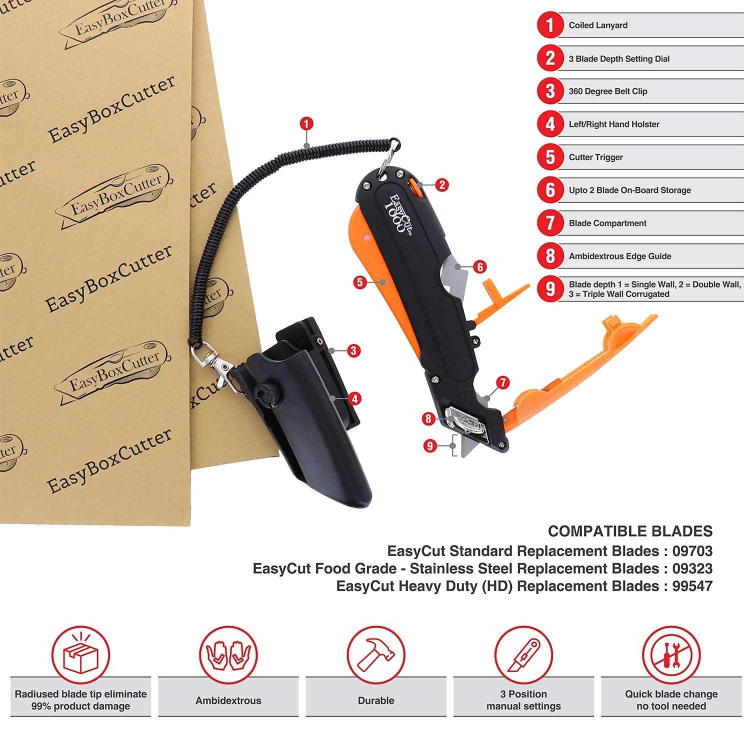 Modern Box Cutter extra tape Cutter - MT - Mrs Treak