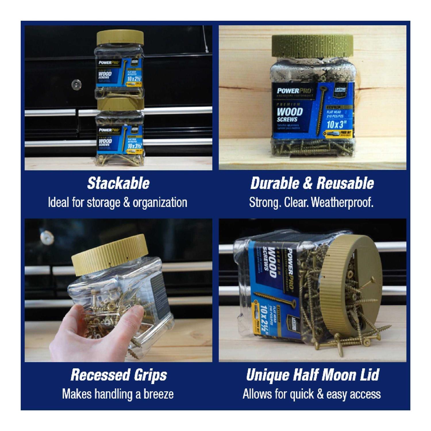 Power Pro #12 x 2-in Star-Drive Sheet Metal Screws (42-Count) | 116148 - MT - Mrs Treak