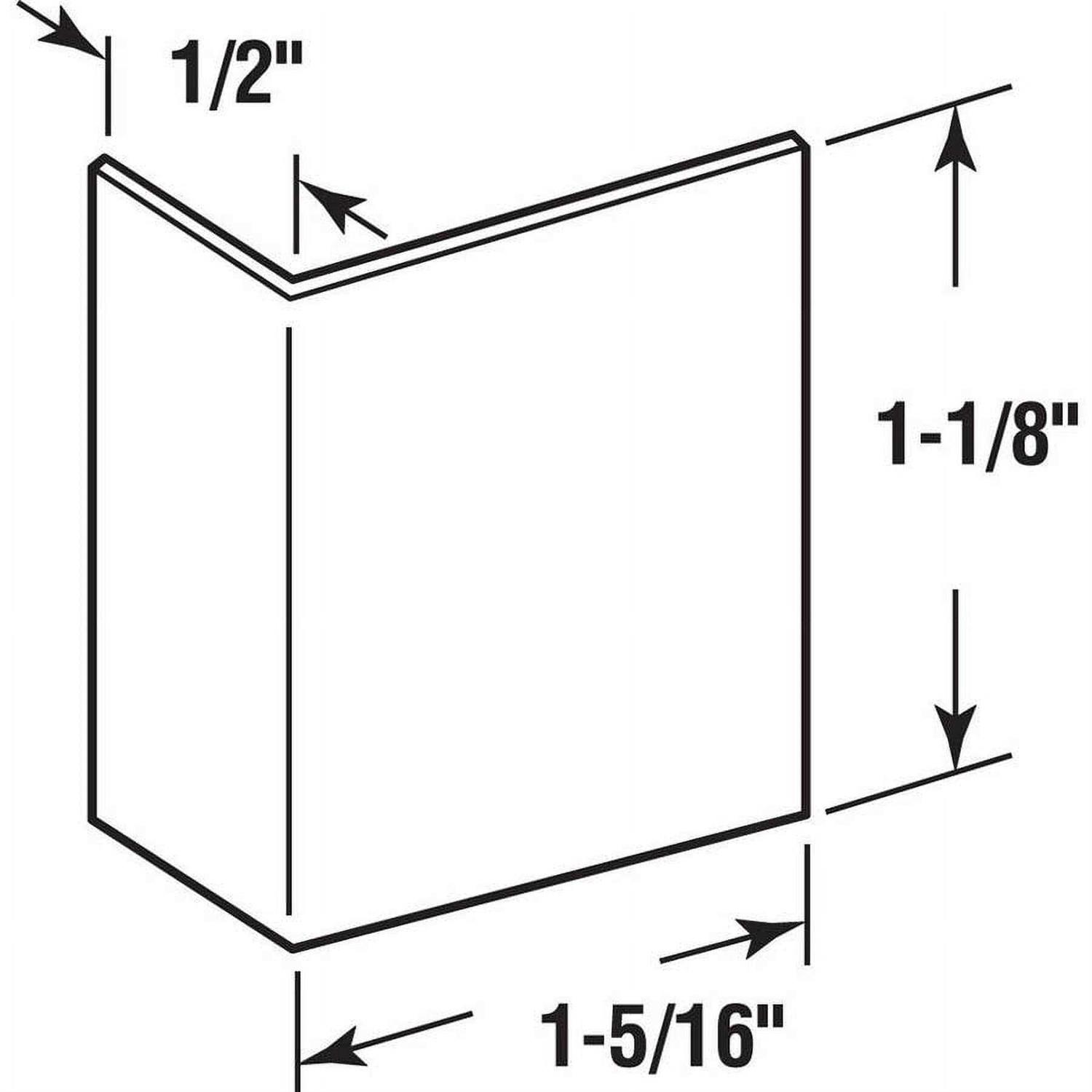 Prime-Line Door Edge Filler Plate 1 in. x 2-1/4 U 9520 - MT - Mrs Treak