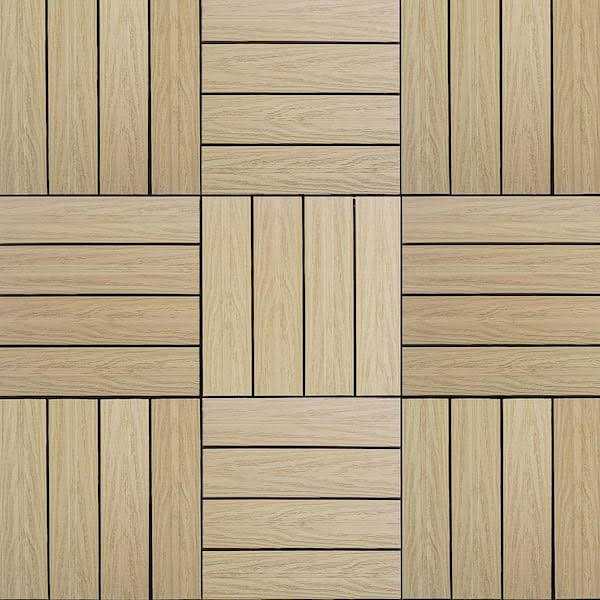NewTechWood UltraShield Naturale 1 ft. x 1 ft. Quick Deck Outdoor Composite Deck Tile - MT - Mrs Treak