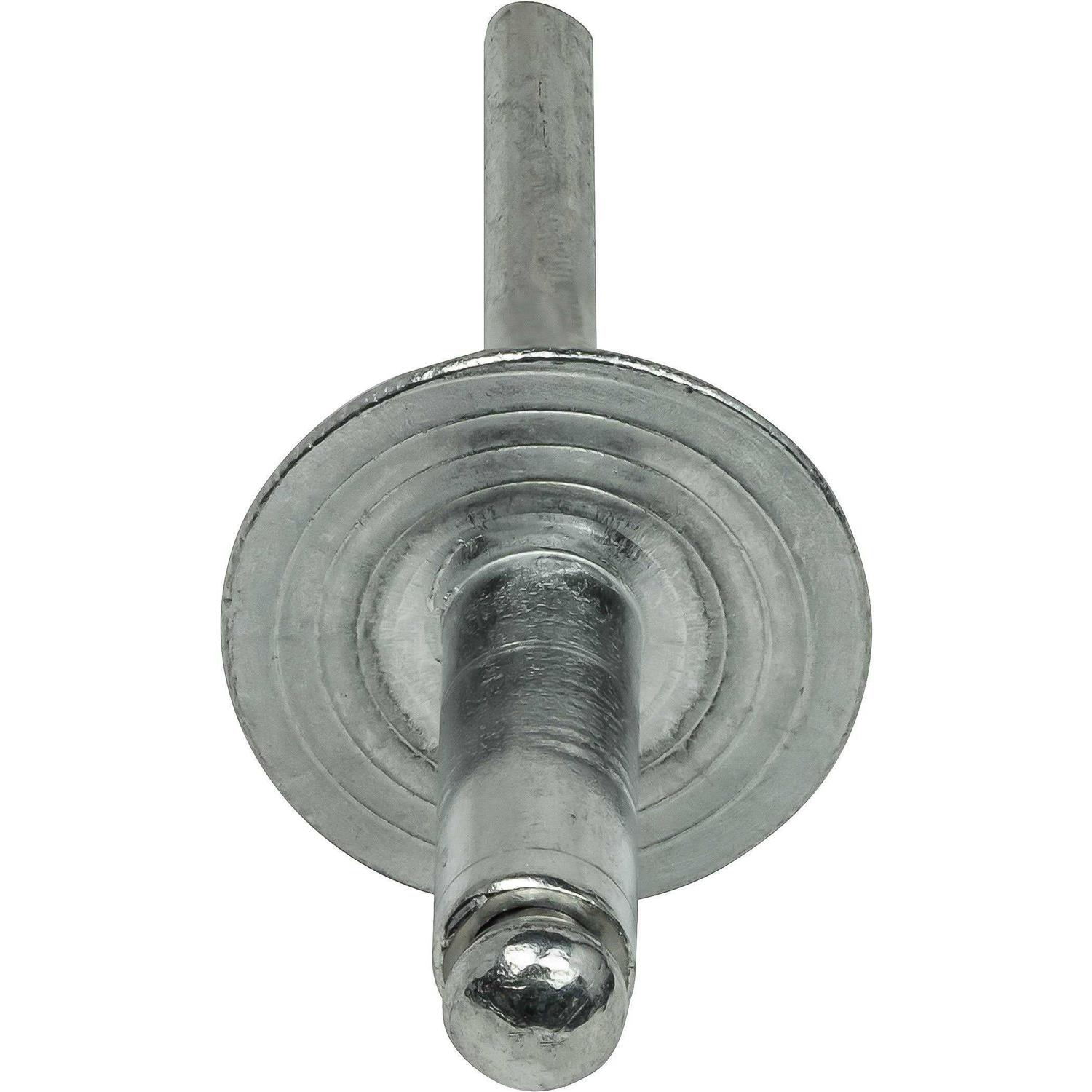 Fastenere.com Large Flange Pop Rivets 3/16 x 1 Aluminum Body Steel Mandrel Large Dome Head 6-16 Gap .876 - MT - Mrs Treak