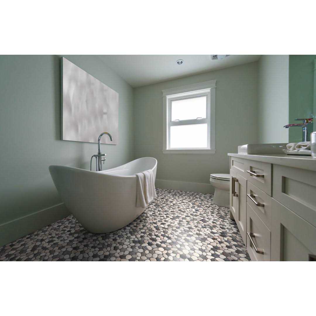 Tile Connection Classic Pebble Tile 11-1/4 in. x 11-1/4 in. x Mesh-Mounted Mosaic Tile - MT - Mrs Treak