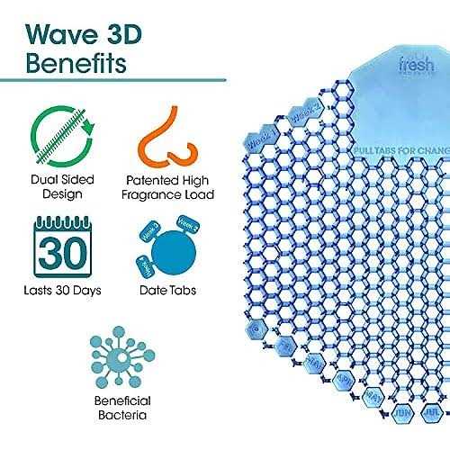 Fresh Products Wave 3D Urinal Deodorizer Screen - MT - Mrs Treak
