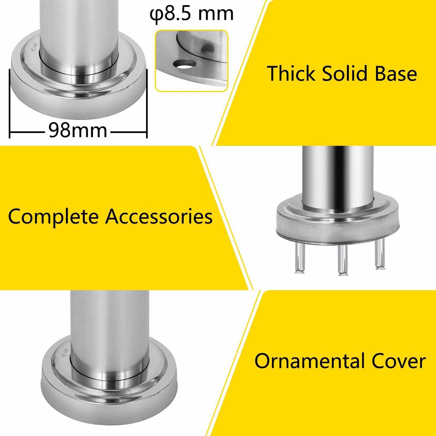VEVOR Stainless Steel Corner Guards 48 inch Metal Wall Corner Protector Pack Corner Guards 20 Ga 304 Stainless Corner Guard - MT - Mrs Treak