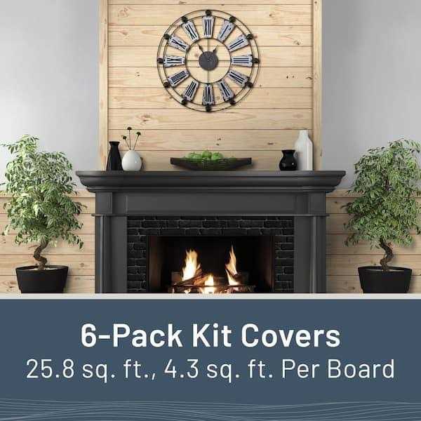 UFP-Edge 1 in. x 6 in. x 8 ft. Charred Wood Natural Pine Shiplap Board - MT - Mrs Treak