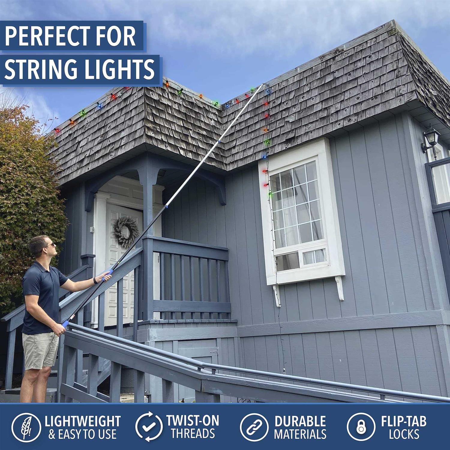 Eversprout 5 to 12 Foot Telescopic Extension Pole Lightweight Sturdy Aluminum Telescoping Pole - MT - Mrs Treak