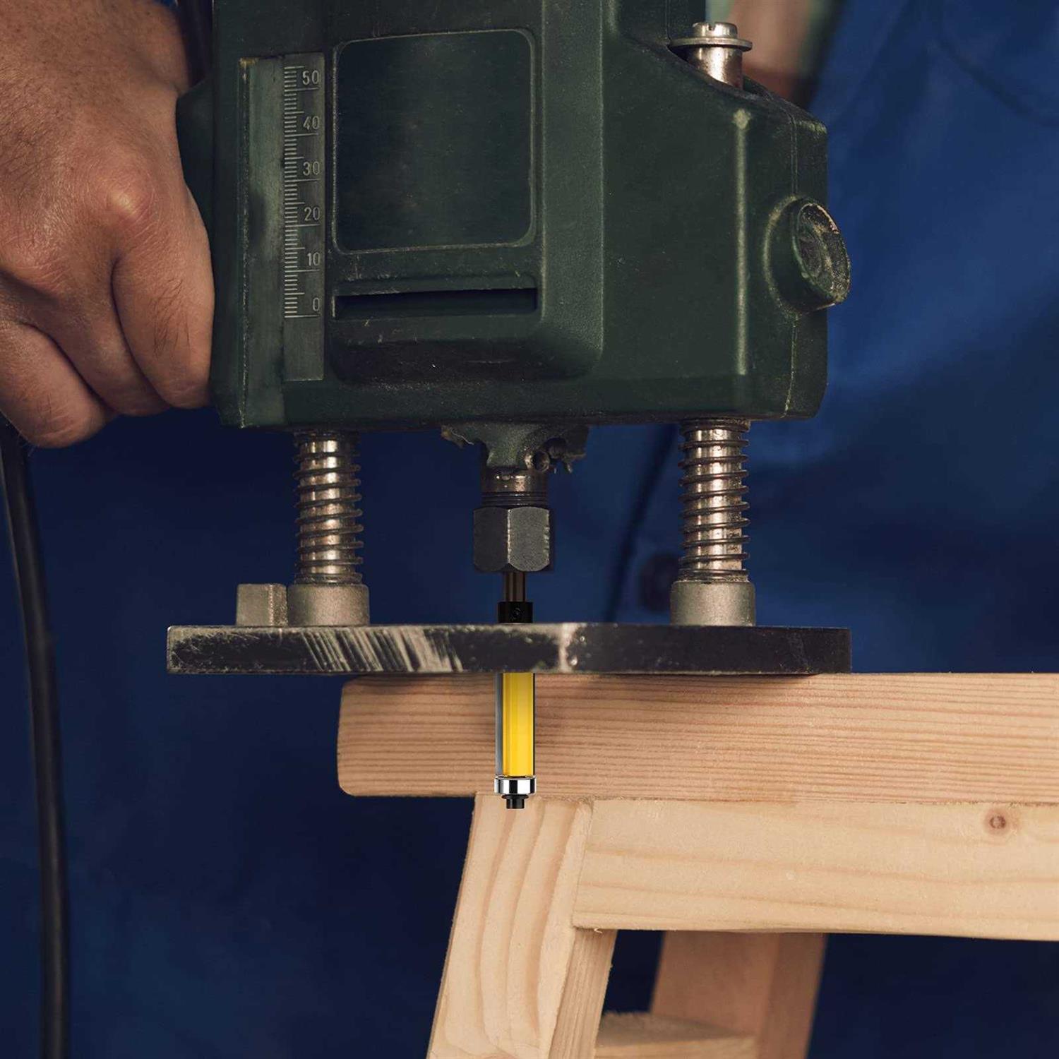 MEIGGTOOL Flush Trim Top and Bottom Bearing Router Bit 1/2-Inch Shank - MT - Mrs Treak