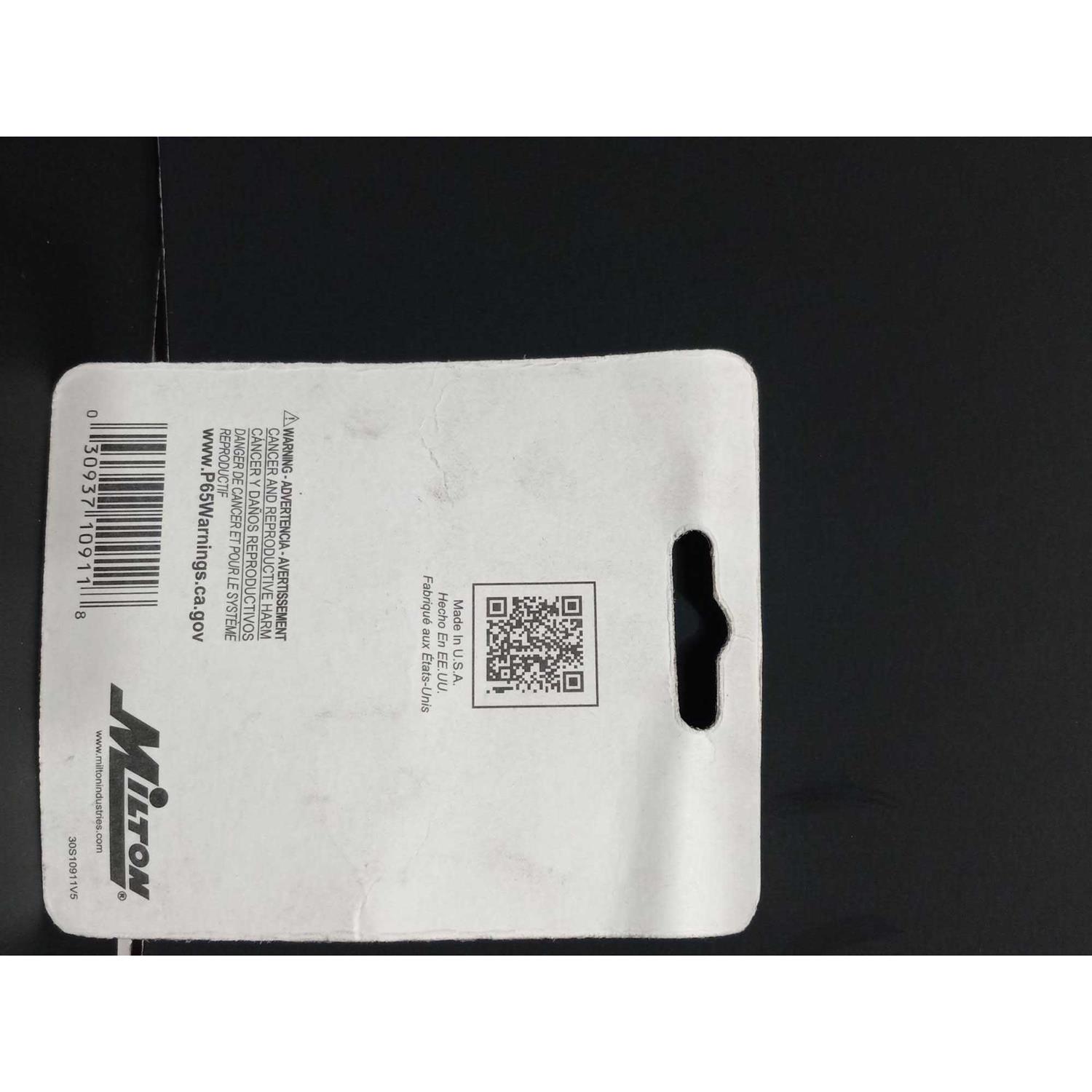 Milton NPT Tank Valve 684 - MT - Mrs Treak