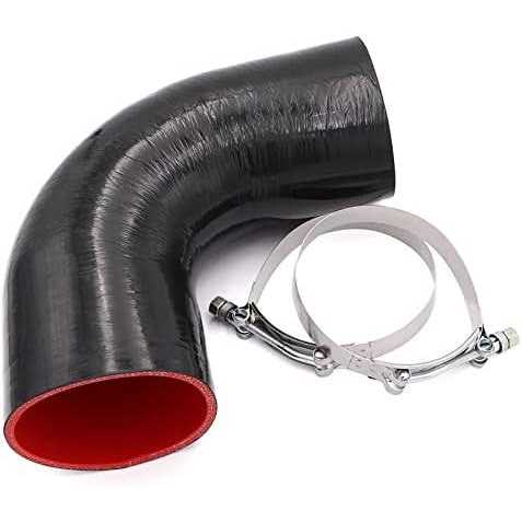 TuoLauthon 4-Ply 90 Degree Elbow Coupler Silicone Hose Length 102mm Thickness 5mm with 2 T-Bolt - MT - Mrs Treak