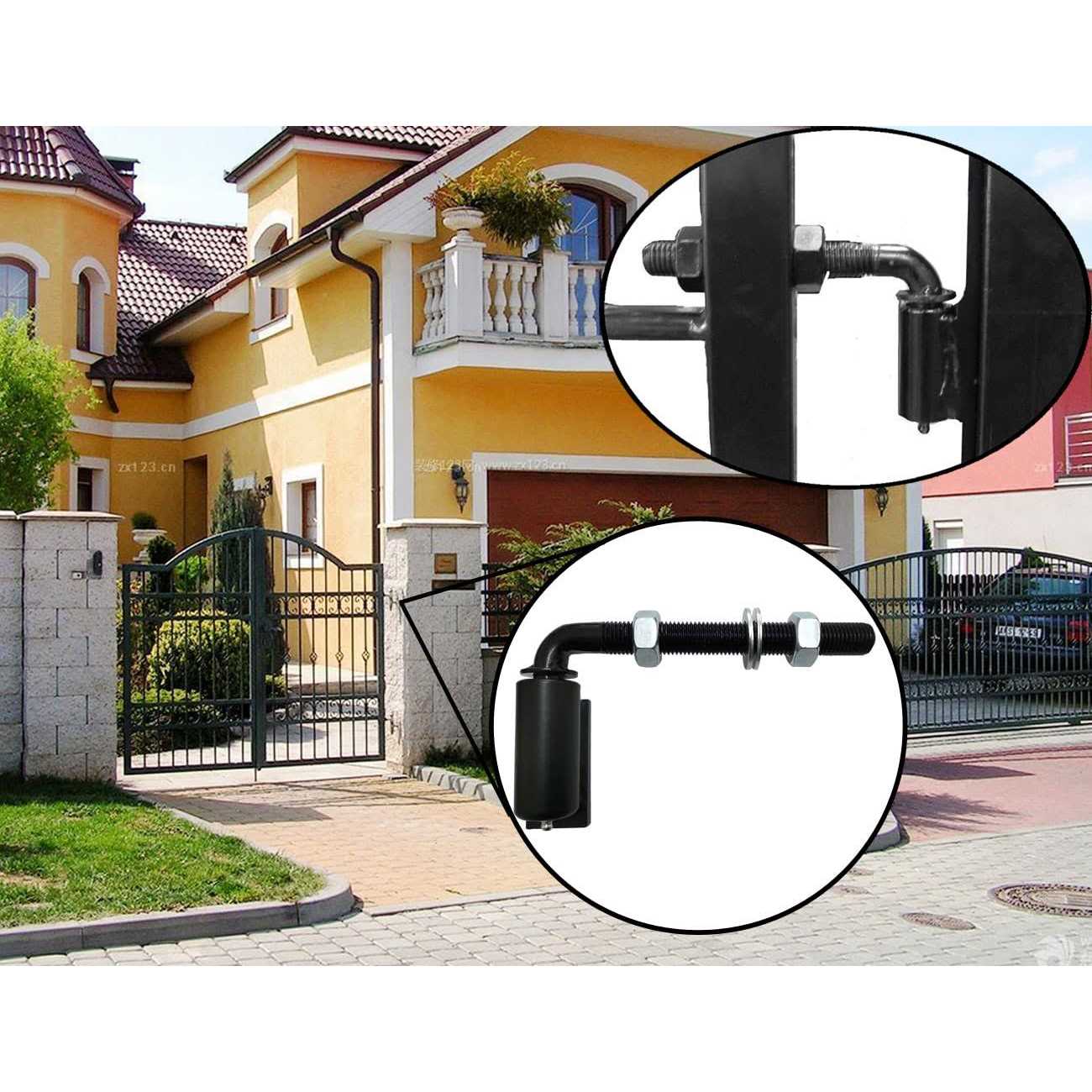 Supreform Universal Heavy Duty J-Bolt Gate Hinge Steel Pivot Hinge Welded Hinge for Welding on Larger Iron or Steel Gates - MT - Mrs Treak