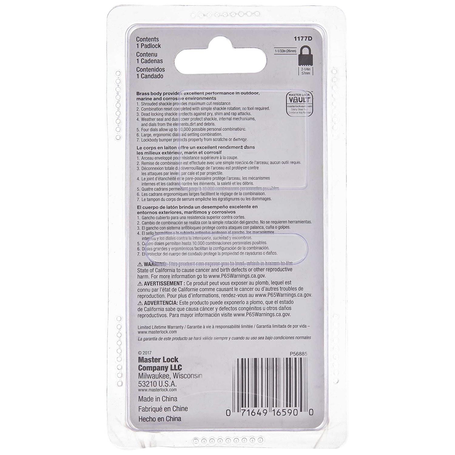 Master Lock 1175LHSS - MT - Mrs Treak