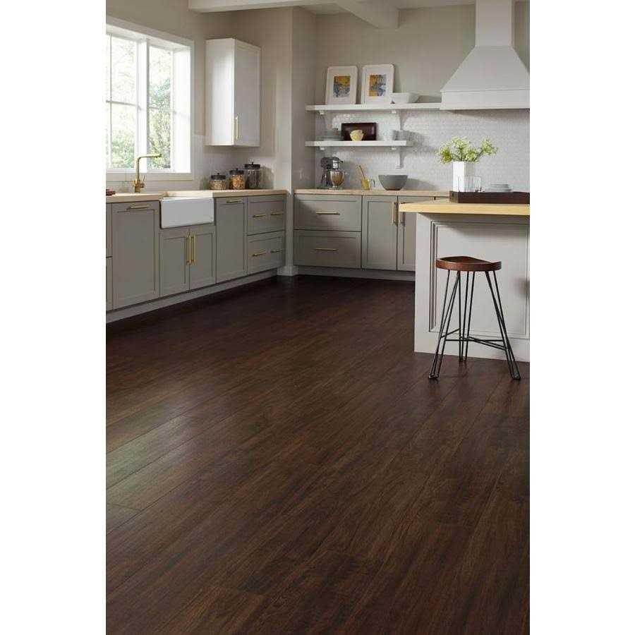 Style Selections Serso Black Walnut 6 x 24 Glazed Porcelain Wood Look Floor & Wall Tile 1095206 - MT - Mrs Treak