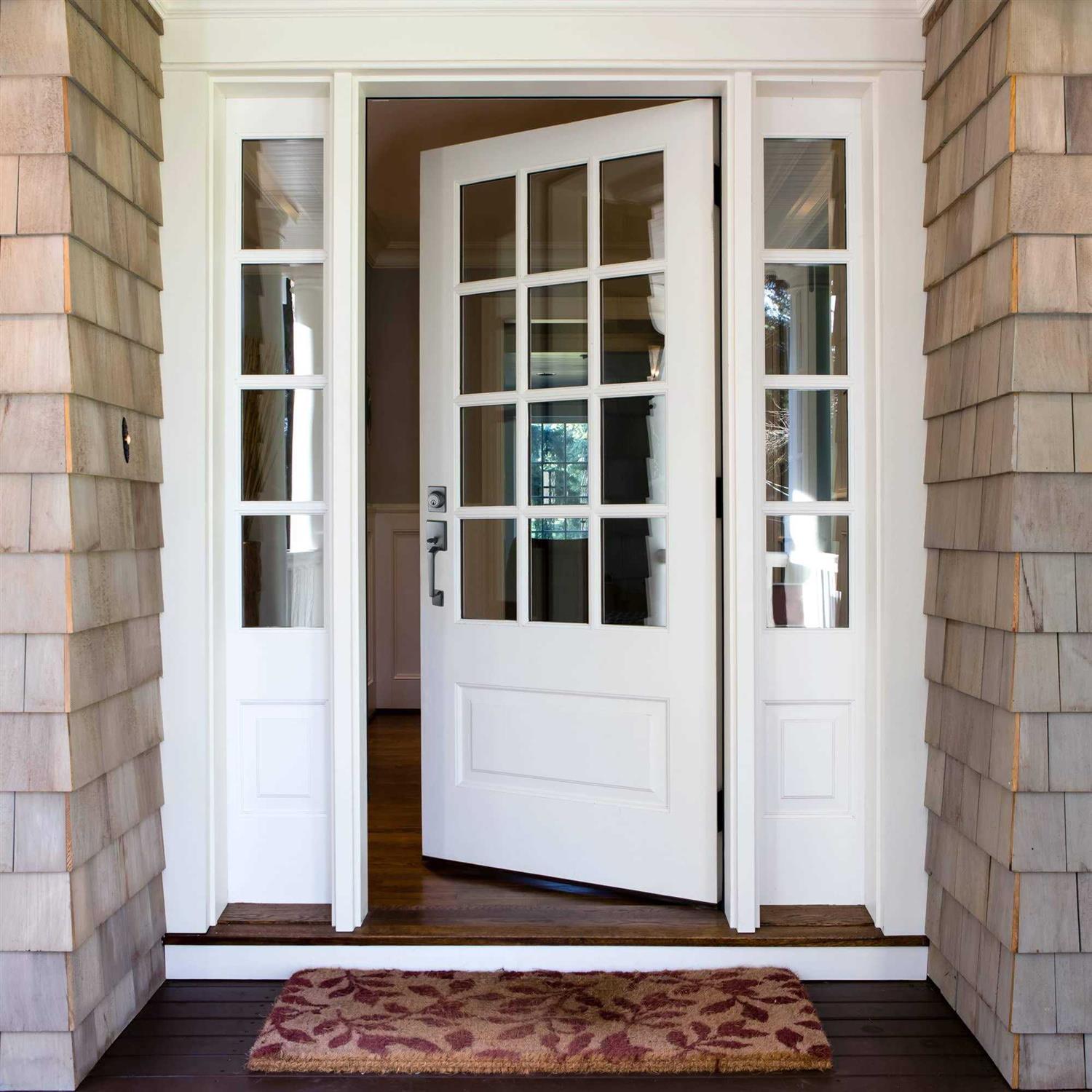 Design House 582189 Universal 6-Way Replacement Square Spindle Entry Latch Satin Nickel - MT - Mrs Treak