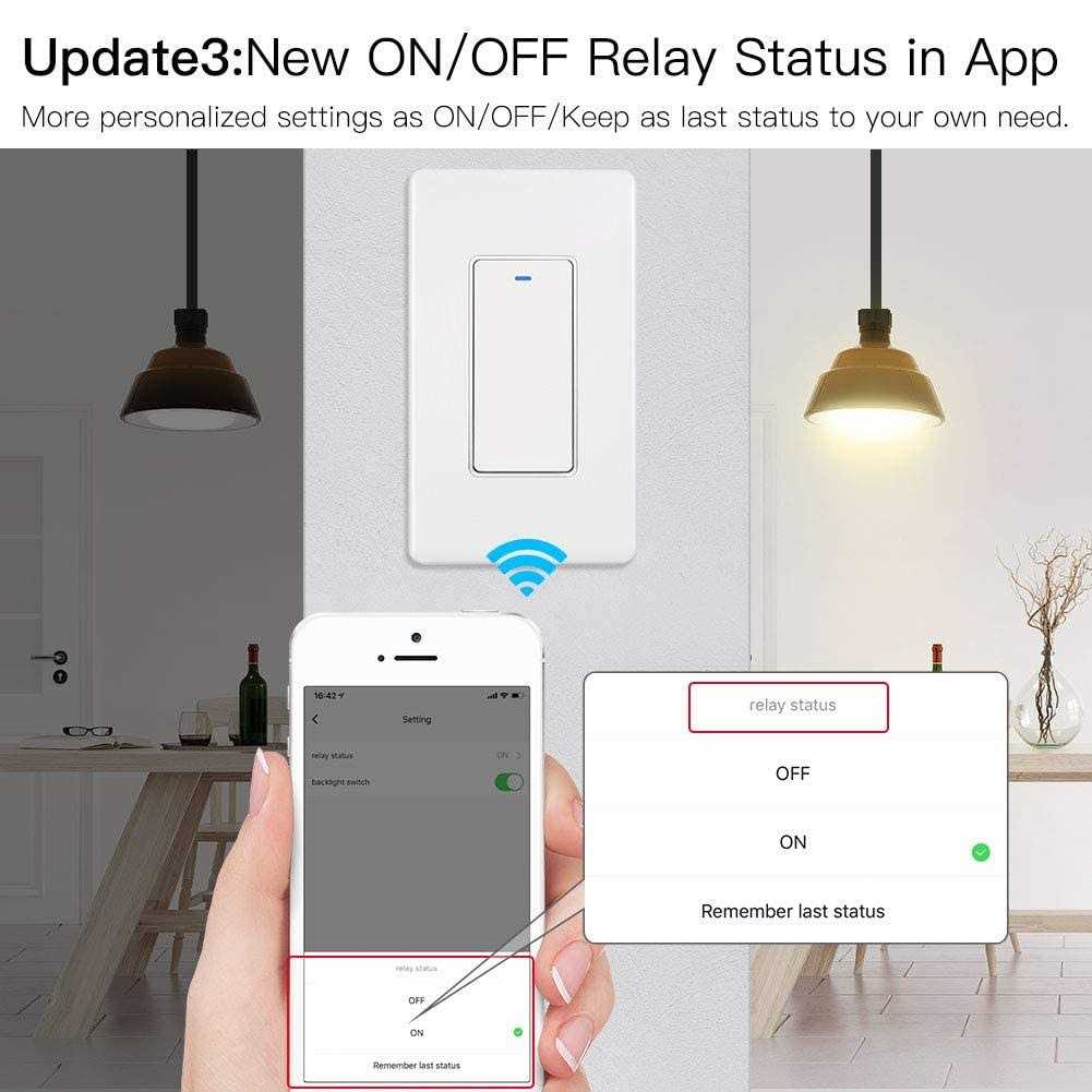 MoesGo WiFi Wall Push Button Smart Light Switch,Multi-Control 2.4GHz WiFi Light Switches - MT - Mrs Treak